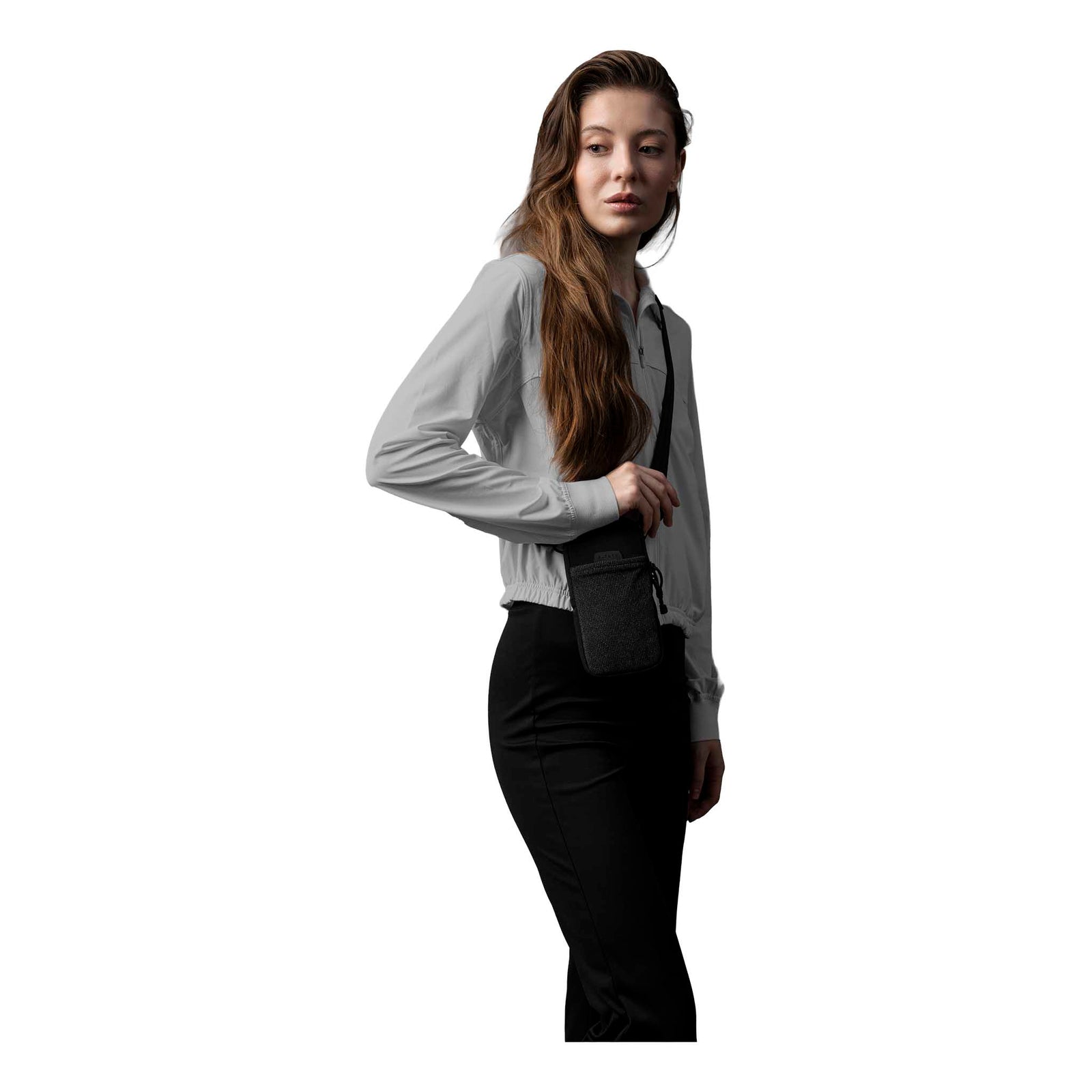 Modular Shoulder Pocket Slim Alpaka AD010920131 Phone Pockets Slim / Black | Axoflux 400D Washed Nylon