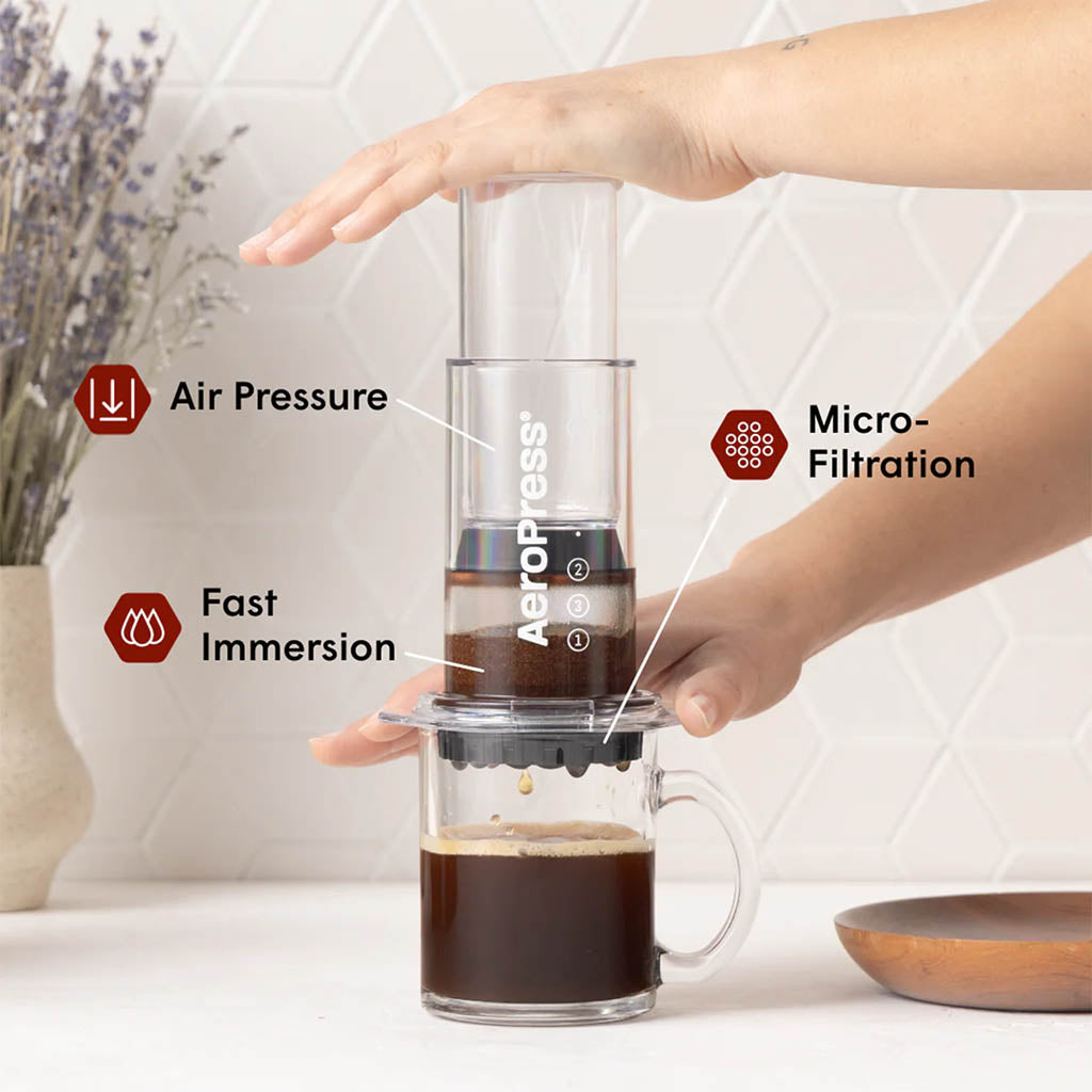 AeroPress Clear Coffee Press AeroPress 90GN05 Coffee Makers One Size / Green