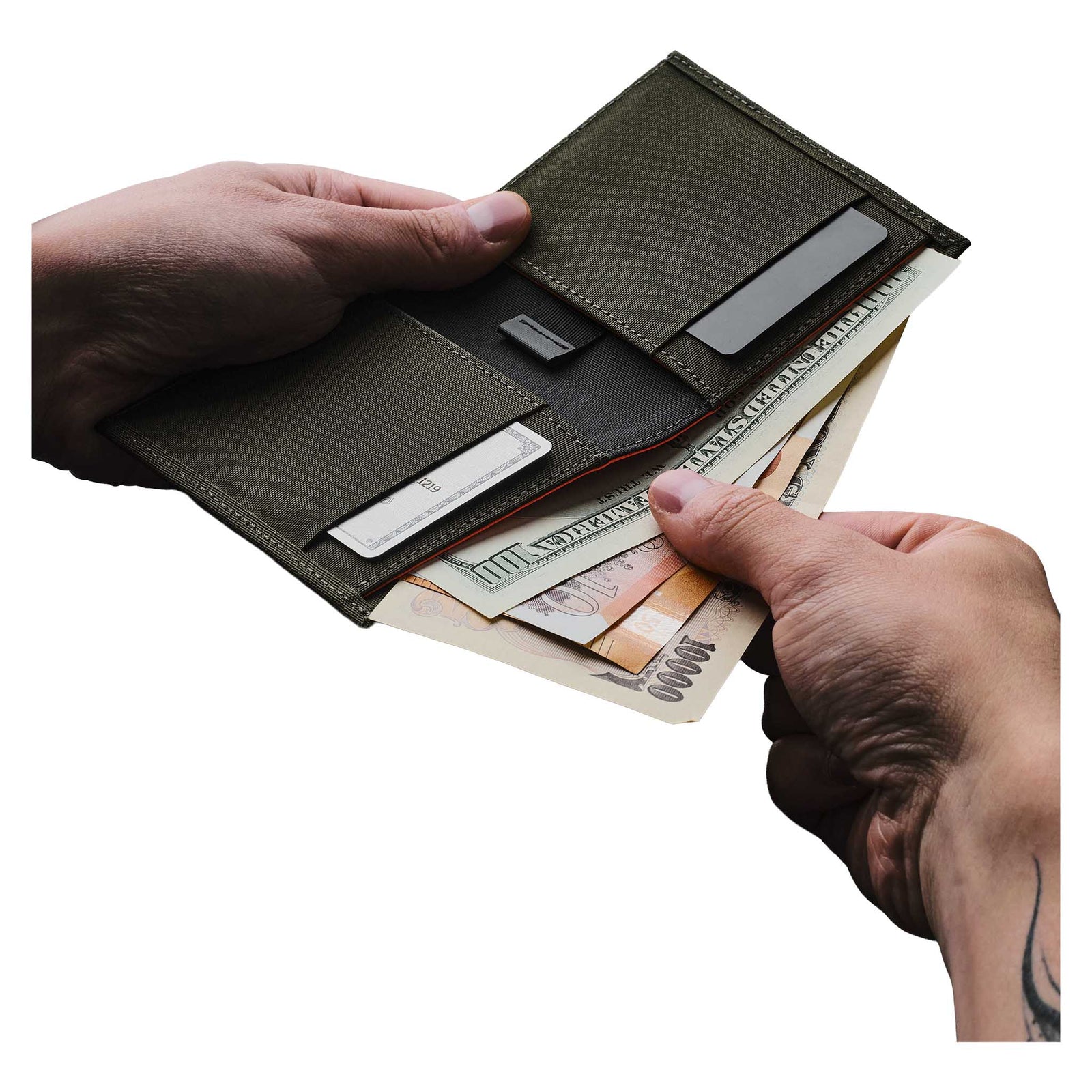 Ark Bifold Cash Wallet Alpaka AD010620521 Wallets One Size / Army Green | Axoflux 300D