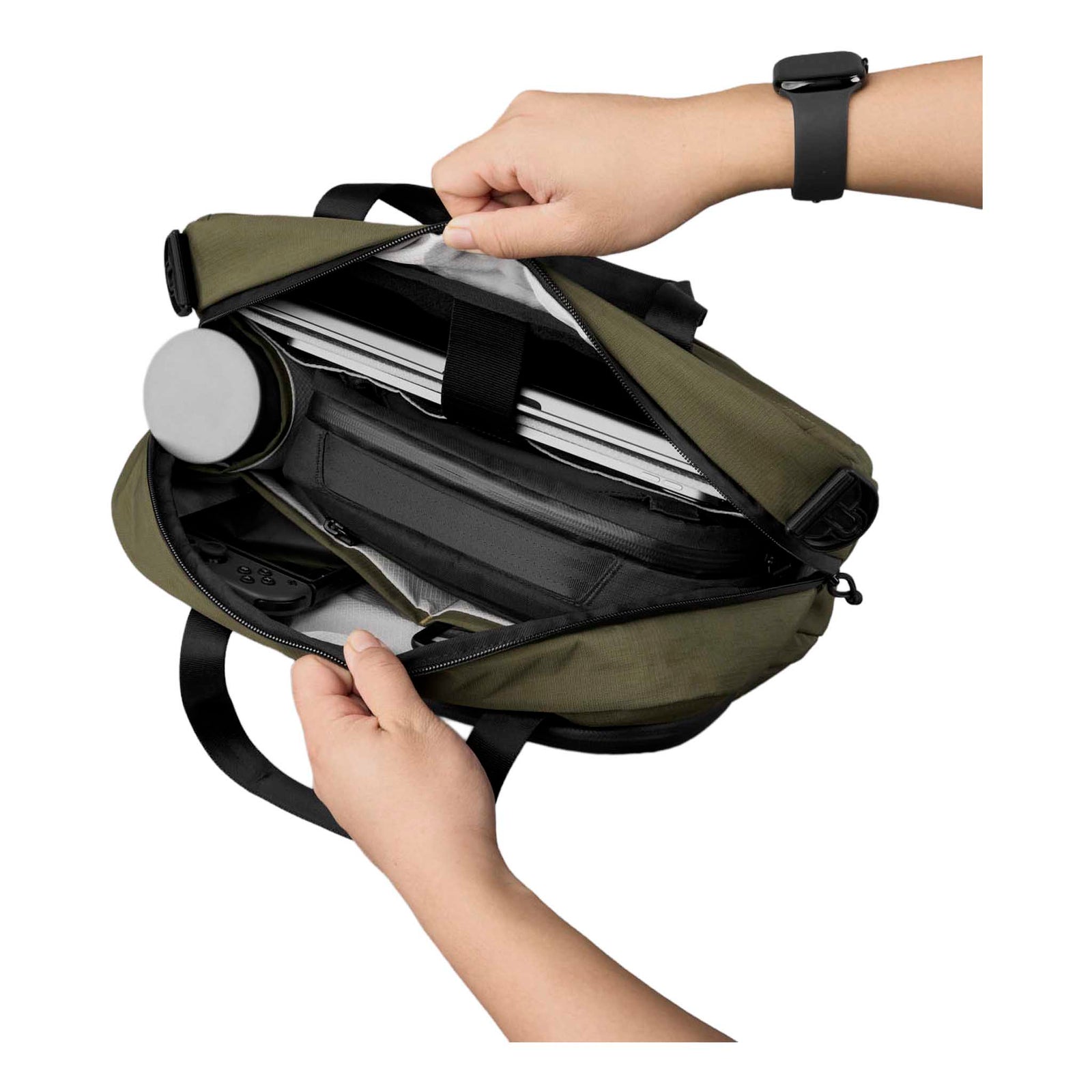 Bravo Brief | 14" Alpaka AA010910524 Briefcases 13L / Green Axoflux 400D Ripstop Nylon