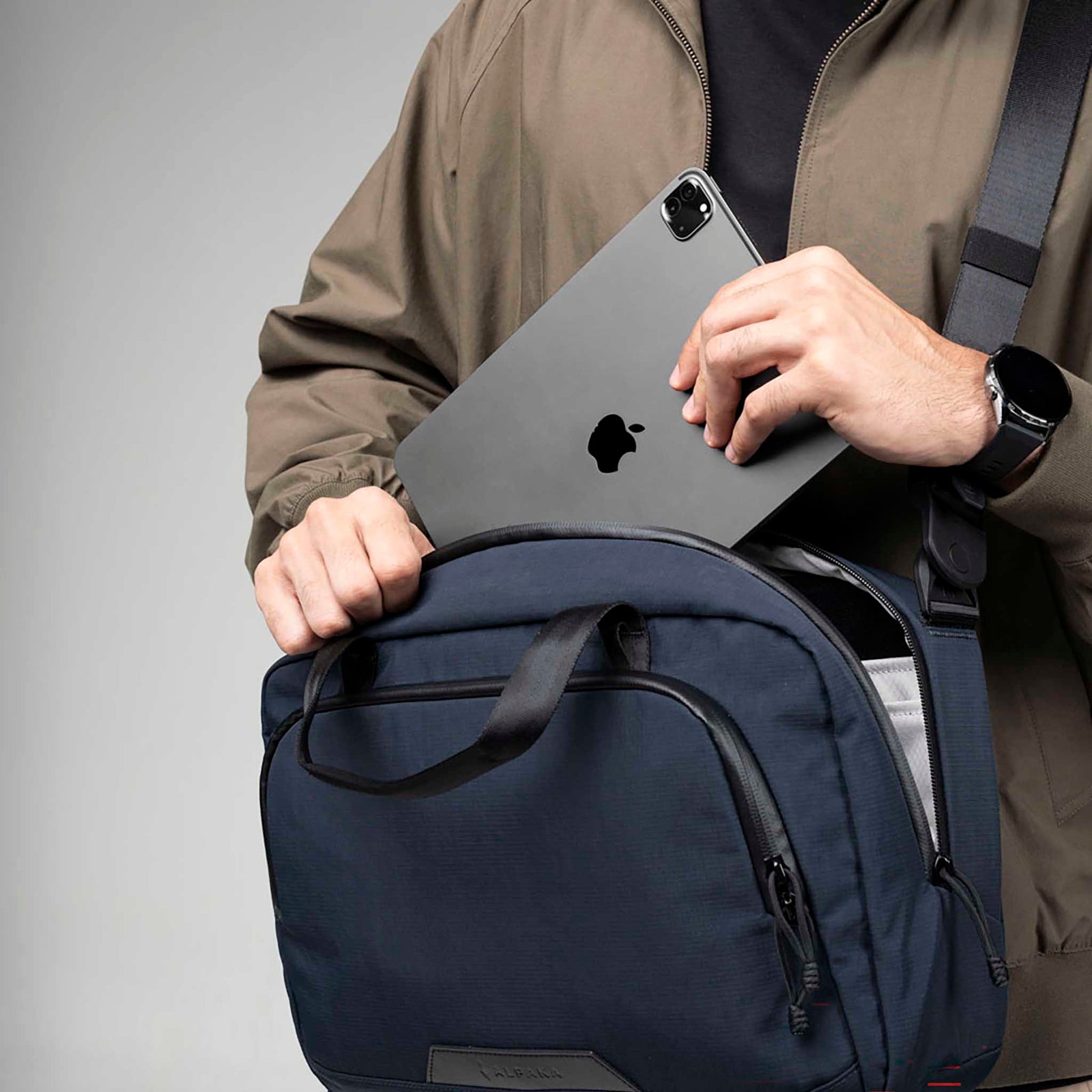 Bravo Brief | 14" Alpaka AA010910624 Briefcases 13L / Moonlight Blue Axoflux 400D Ripstop Nylon