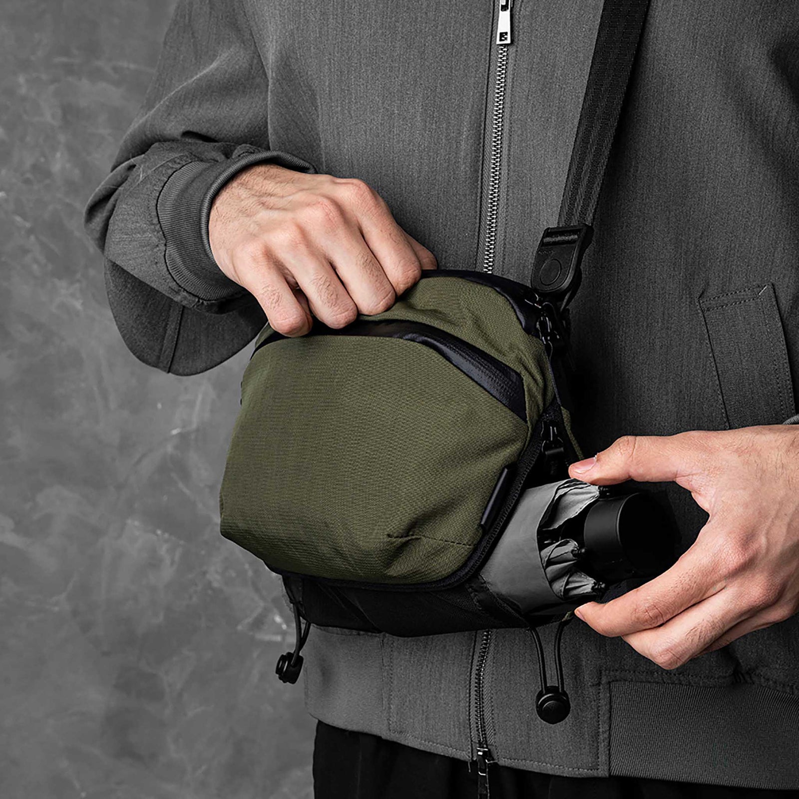 Flight Sling Pro Alpaka AA010870524 Sling Bags 2.5L / Green Axoflux 400D Ripstop Nylon