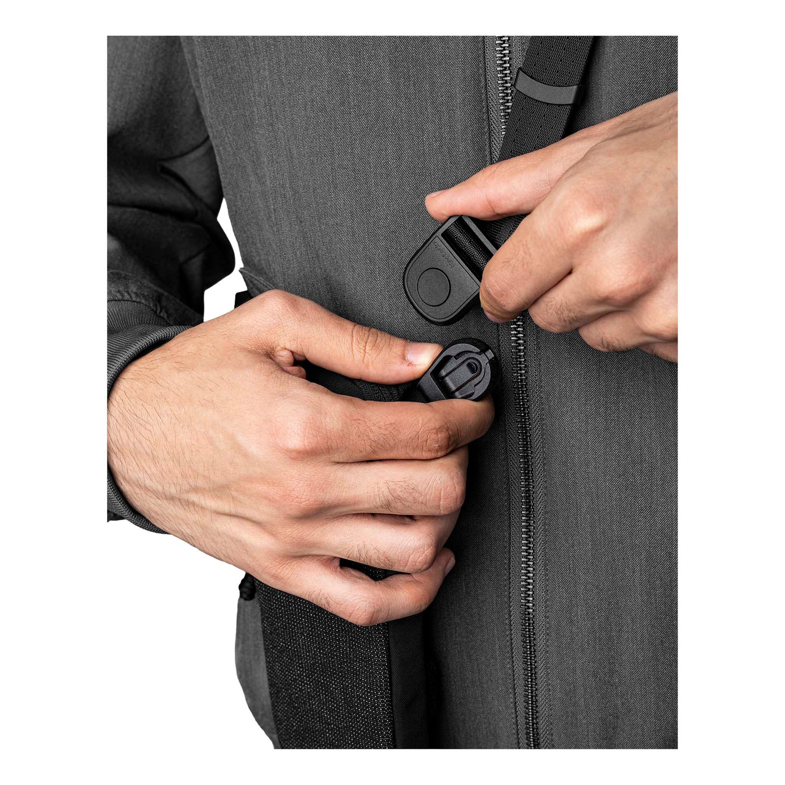 Modular Shoulder Pocket Slim Alpaka AD010920131 Phone Pockets Slim / Black | Axoflux 400D Washed Nylon