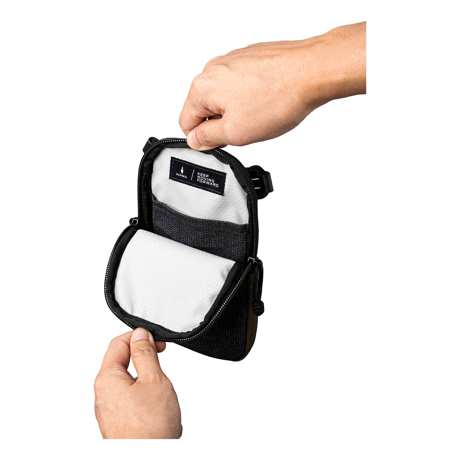 Modular Shoulder Pocket Slim Alpaka AD010920531 Phone Pockets Slim / Green | Axoflux 400D Washed Nylon