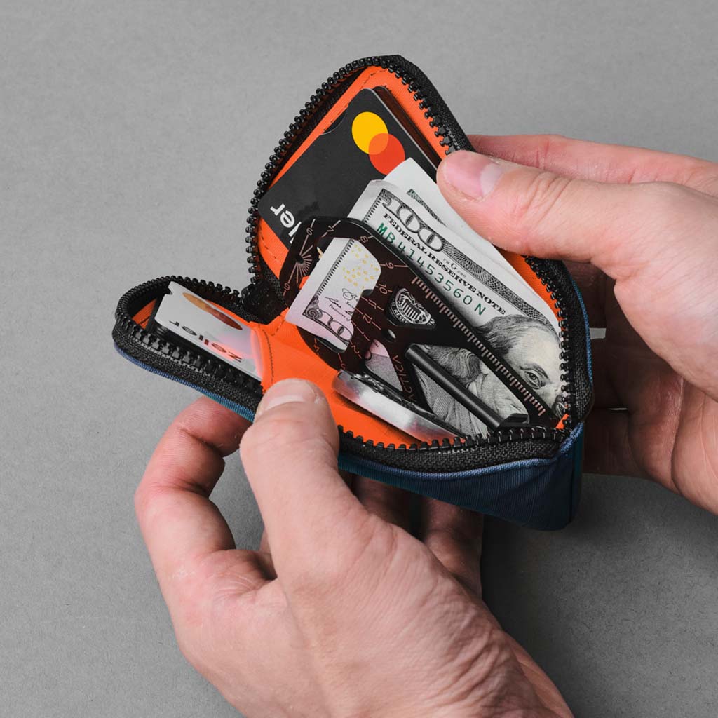 Zip Card Pouch Alpaka AD010570618 Pouches One Size / Blue | Axoflux 210D