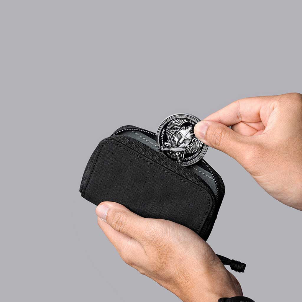 Zip Coin Wallet Alpaka AD010800126 Wallets One Size / Black | Axogrid 210D