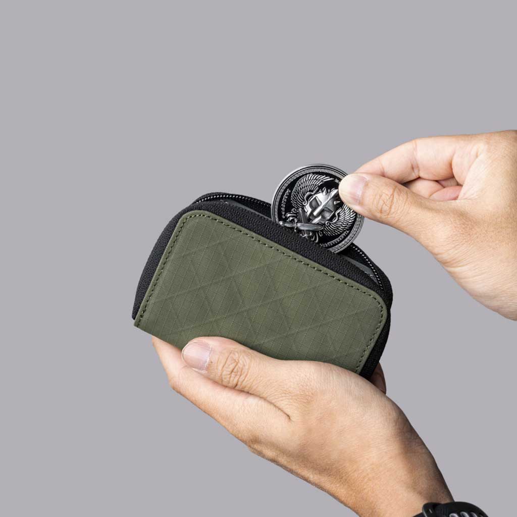 Zip Coin Wallet Alpaka AD010800526 Wallets One Size / Green | Axogrid 210D