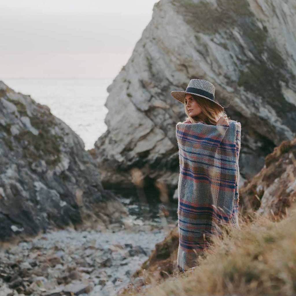 Random Recycled Wool Blanket Atlantic Blankets Blankets