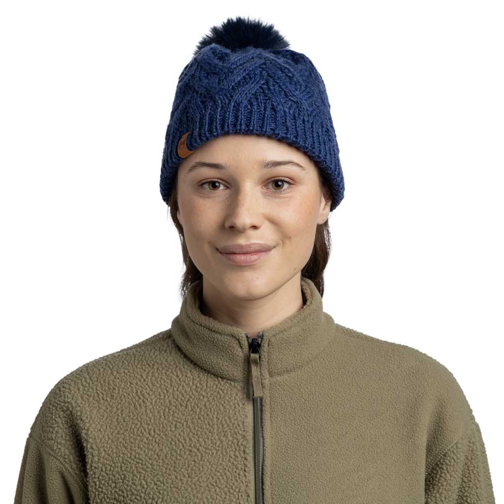 Caryn Knitted Beanie & Fleece Band BUFF 136743.717 Beanies One Size / Midnight