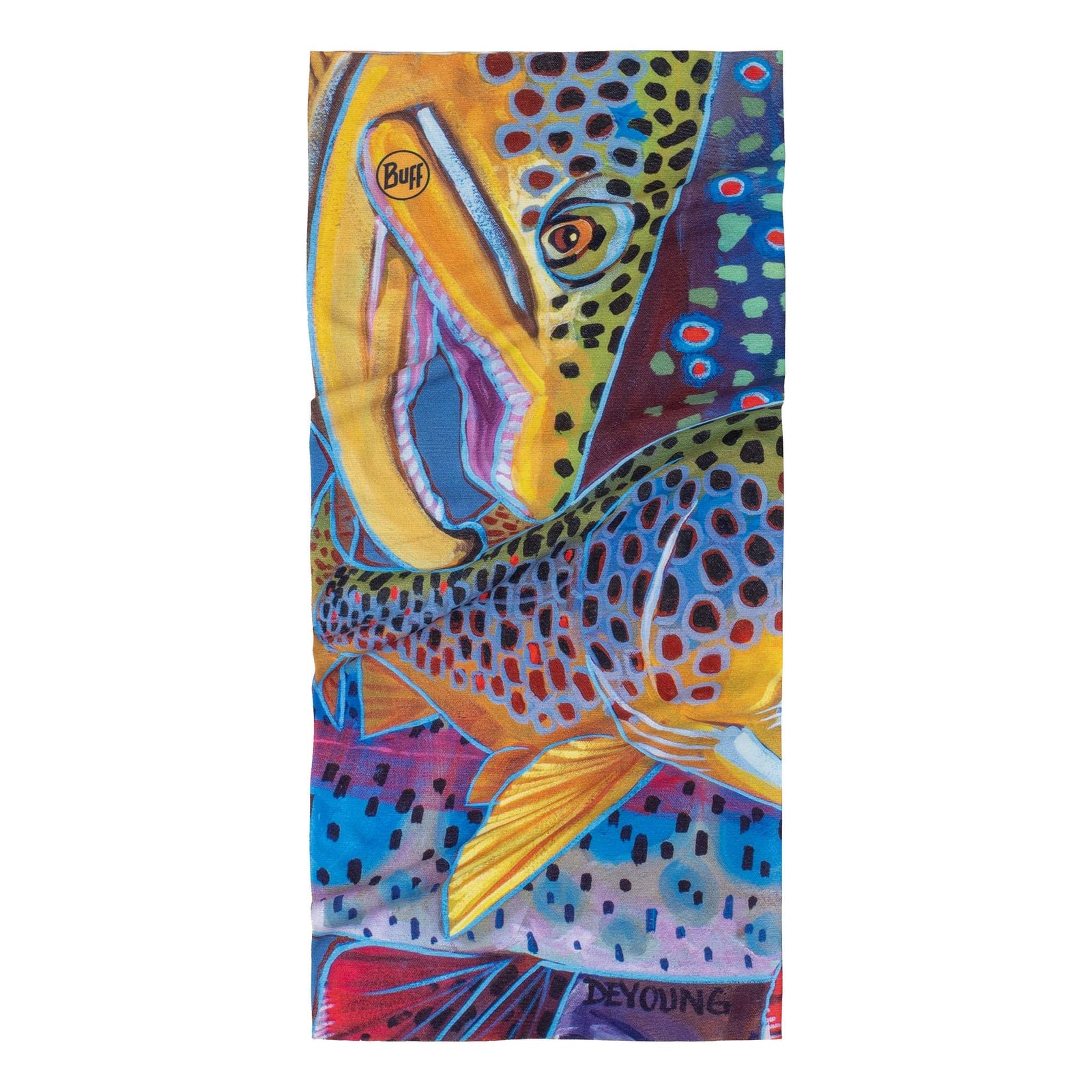 CoolNet UV BUFF 135991.555 Neck Gaiters One Size / Derek De Young Trout Confetti