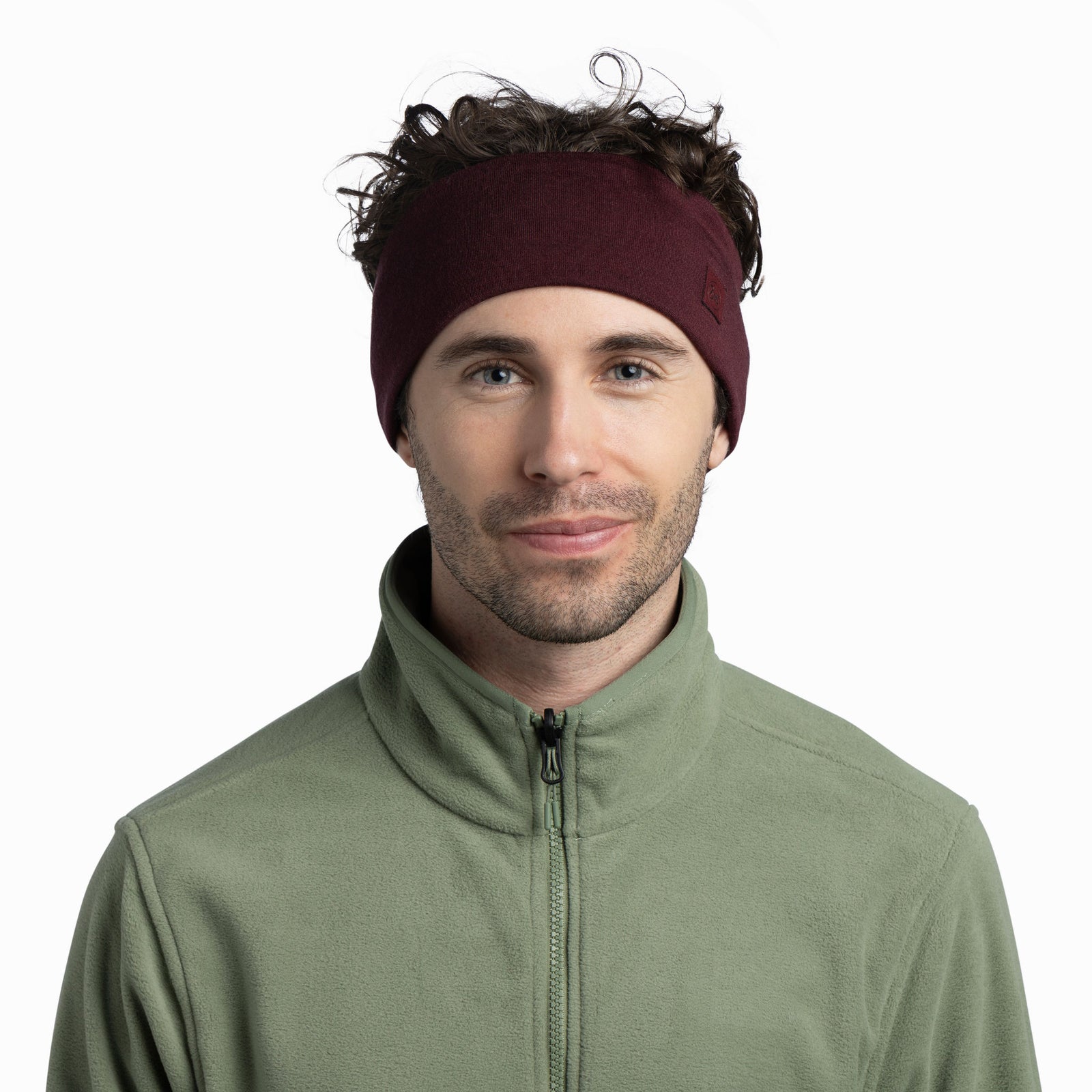 Merino Wide Headband BUFF 129441.653 Earmuffs One Size / Garnet