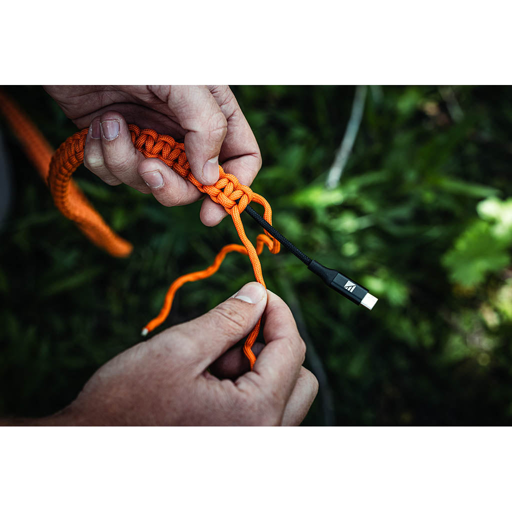 USB-C to C Paracord Cable Dark Energy IND-CCC03HIVIS USB Cables One Size / Orange