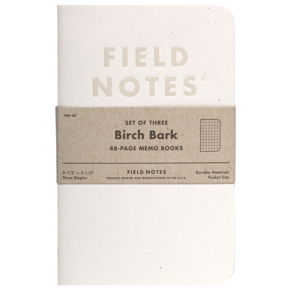 Birch Bark Graph Paper | 3-Pack Field Notes FNC-60 Notebooks 3 Pack / Birch Bark