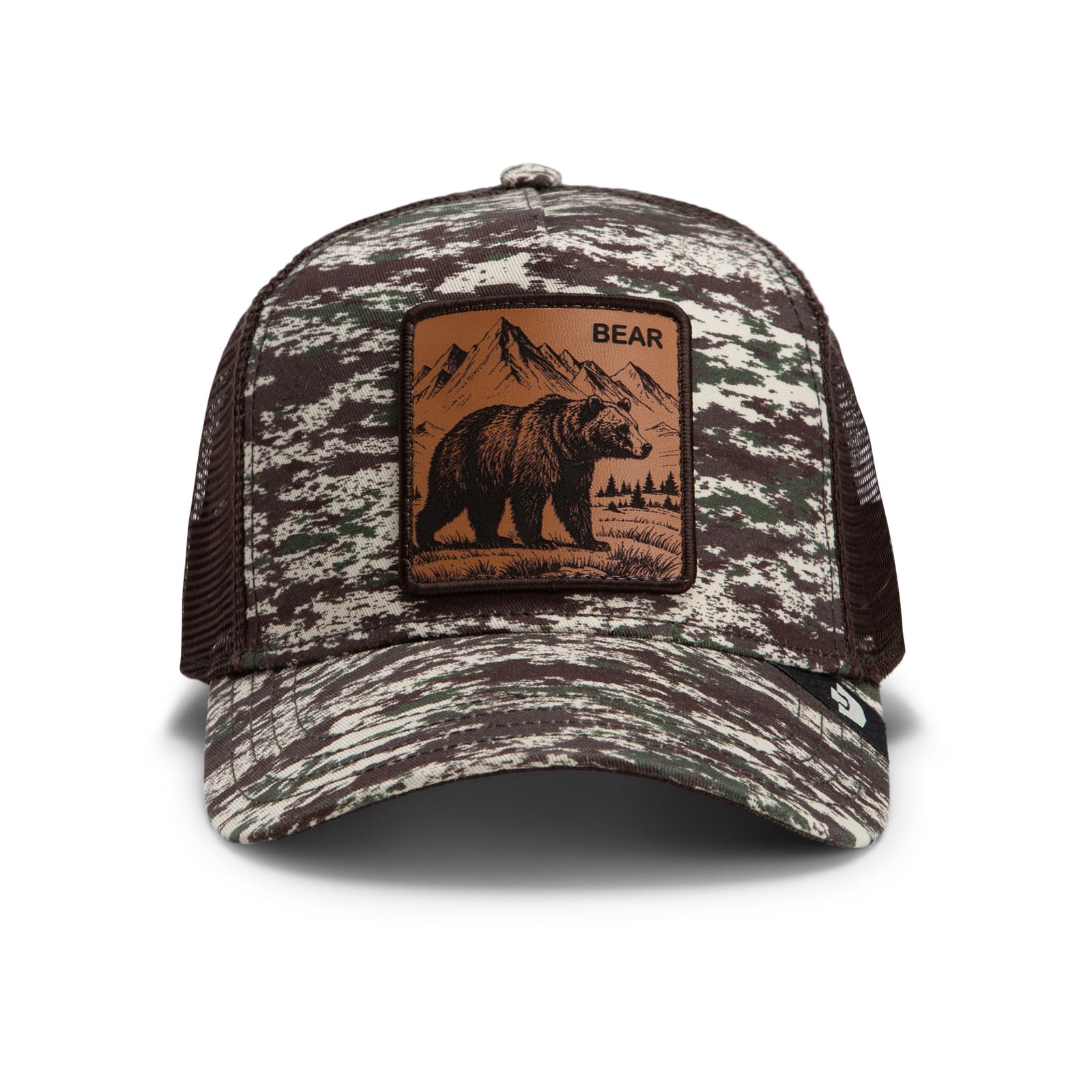 Camo Engraved Bear Trucker Hat Goorin Bros. 101-3198-CAM01-O/S Caps & Hats One Size / Camouflage