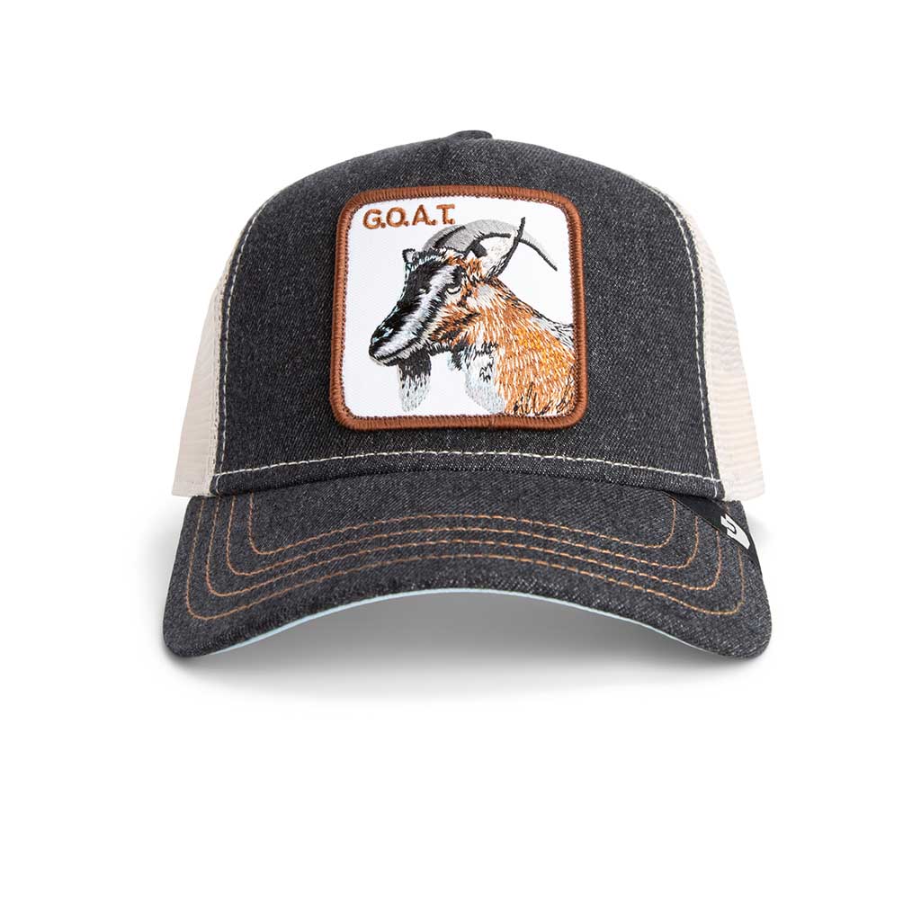 The GOAT Trucker Hat Goorin Bros. 101-0385-DEN01 Caps & Hats One Size / Dark Denim