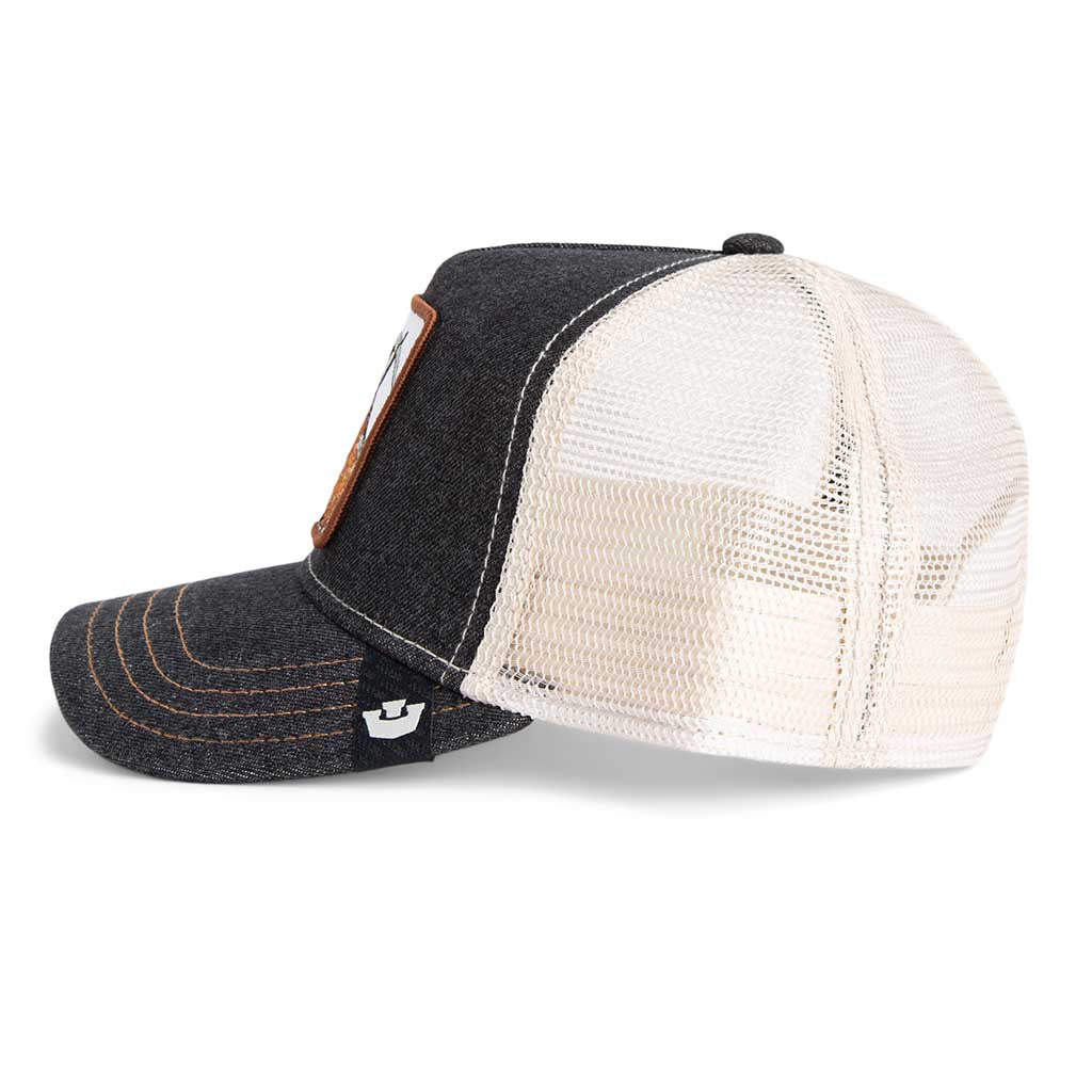 The GOAT Trucker Hat Goorin Bros. 101-0385-DEN01 Caps & Hats One Size / Dark Denim