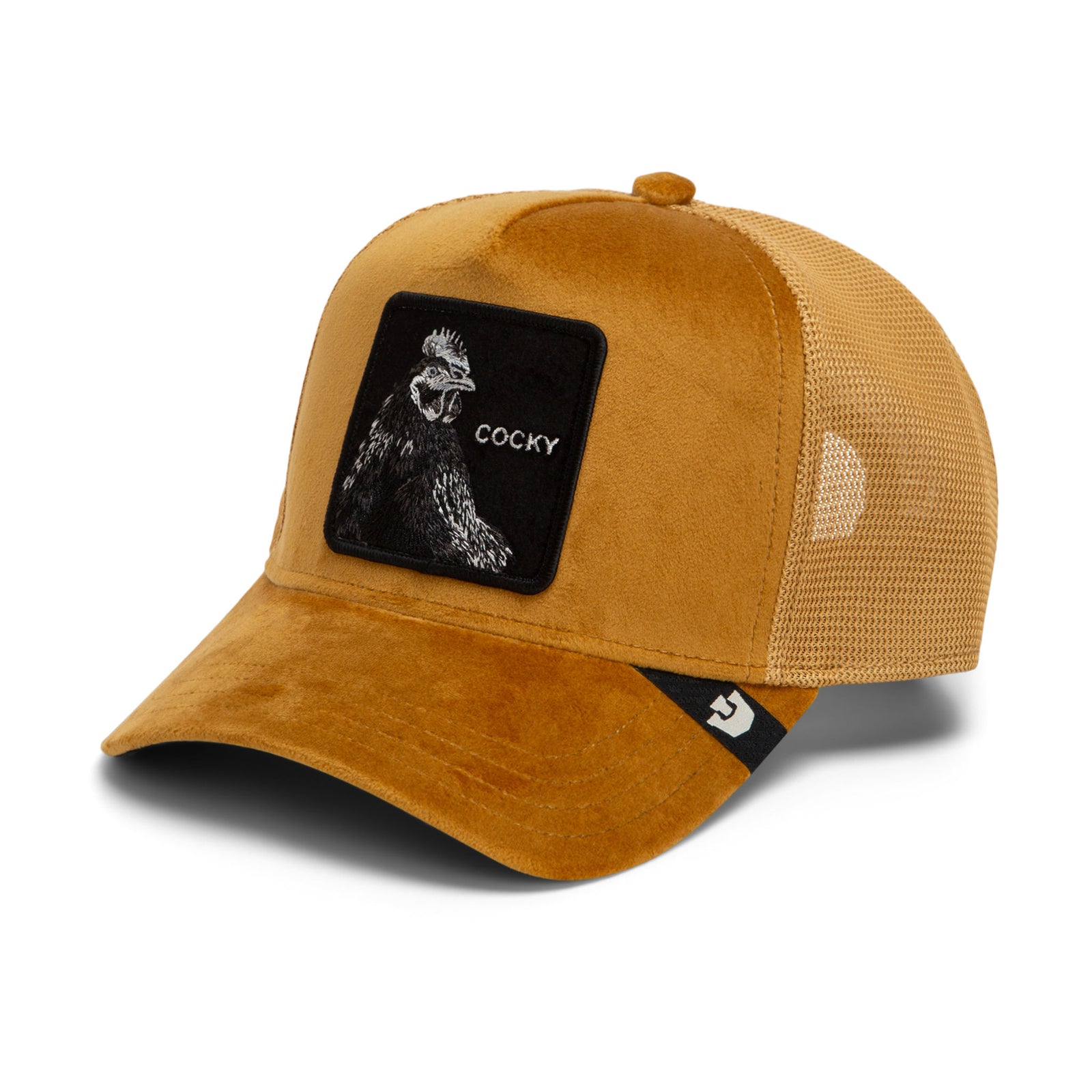 Velour Cocky Trucker Hat Goorin Bros. 101-3676-AMB01-O/S Caps & Hats One Size / Amber