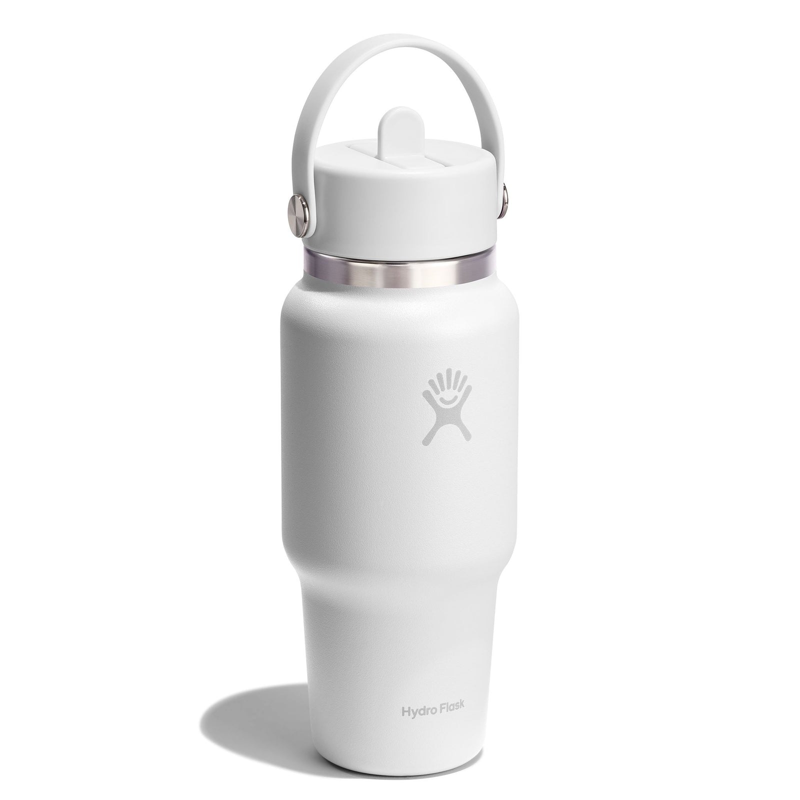 24 oz Wide Mouth w/ Flex Straw Cap Hydro Flask WT24CFS110 Water Bottles 24 oz / White
