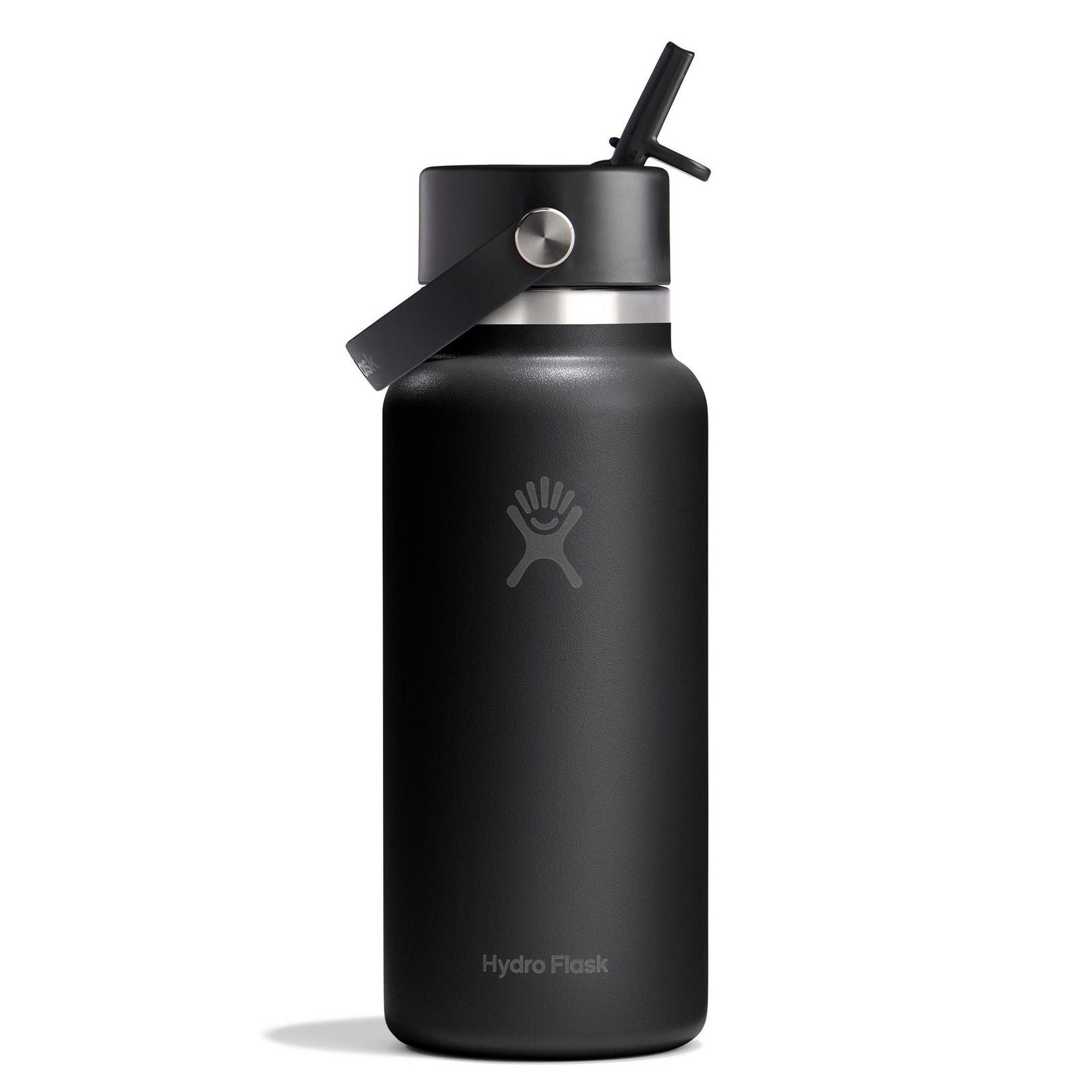 32 oz Wide Mouth w/ Flex Straw Cap Hydro Flask W32CFS001 Water Bottles 32 oz / Black