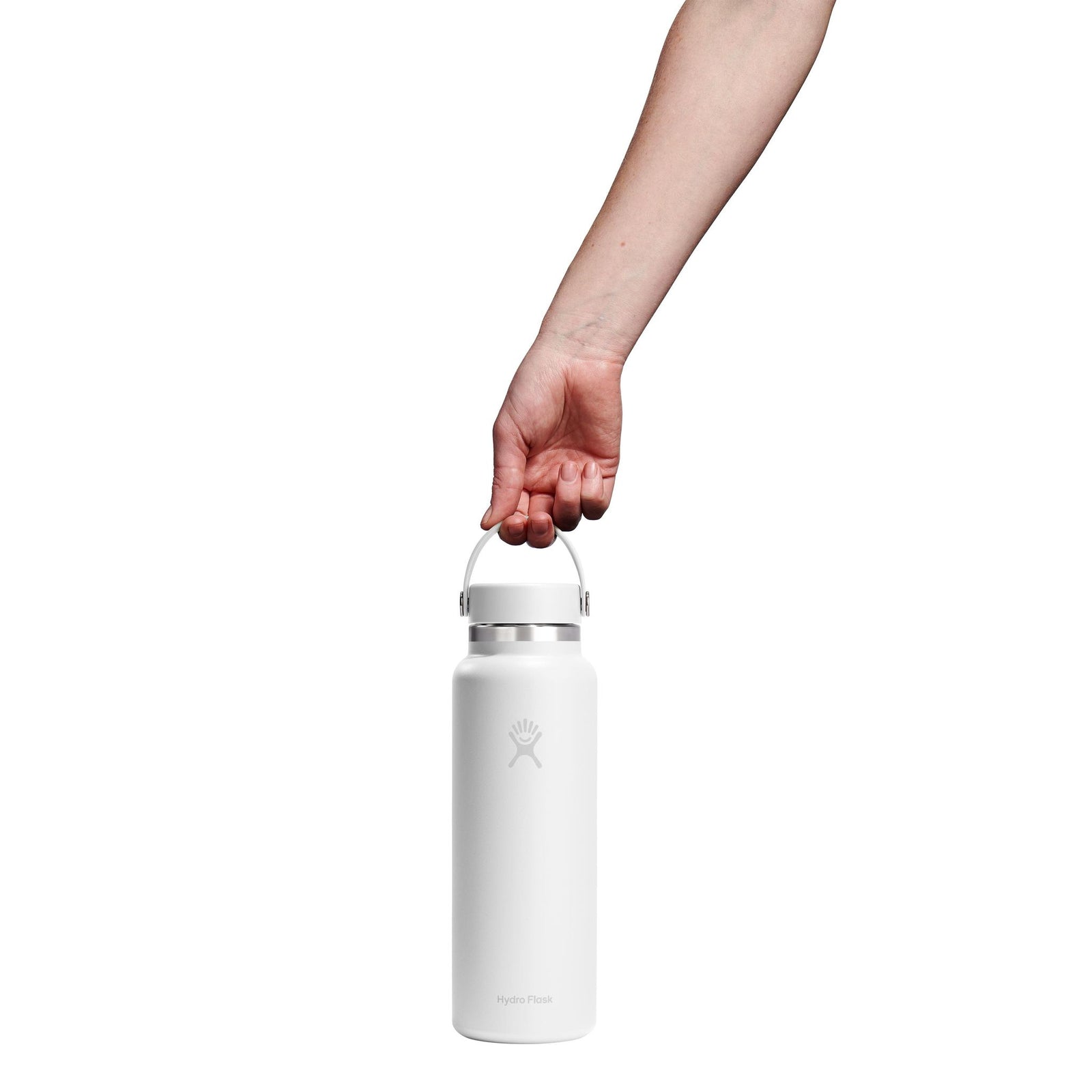 40 oz Wide Mouth Hydro Flask W40CTS110 Water Bottles 40 oz / White