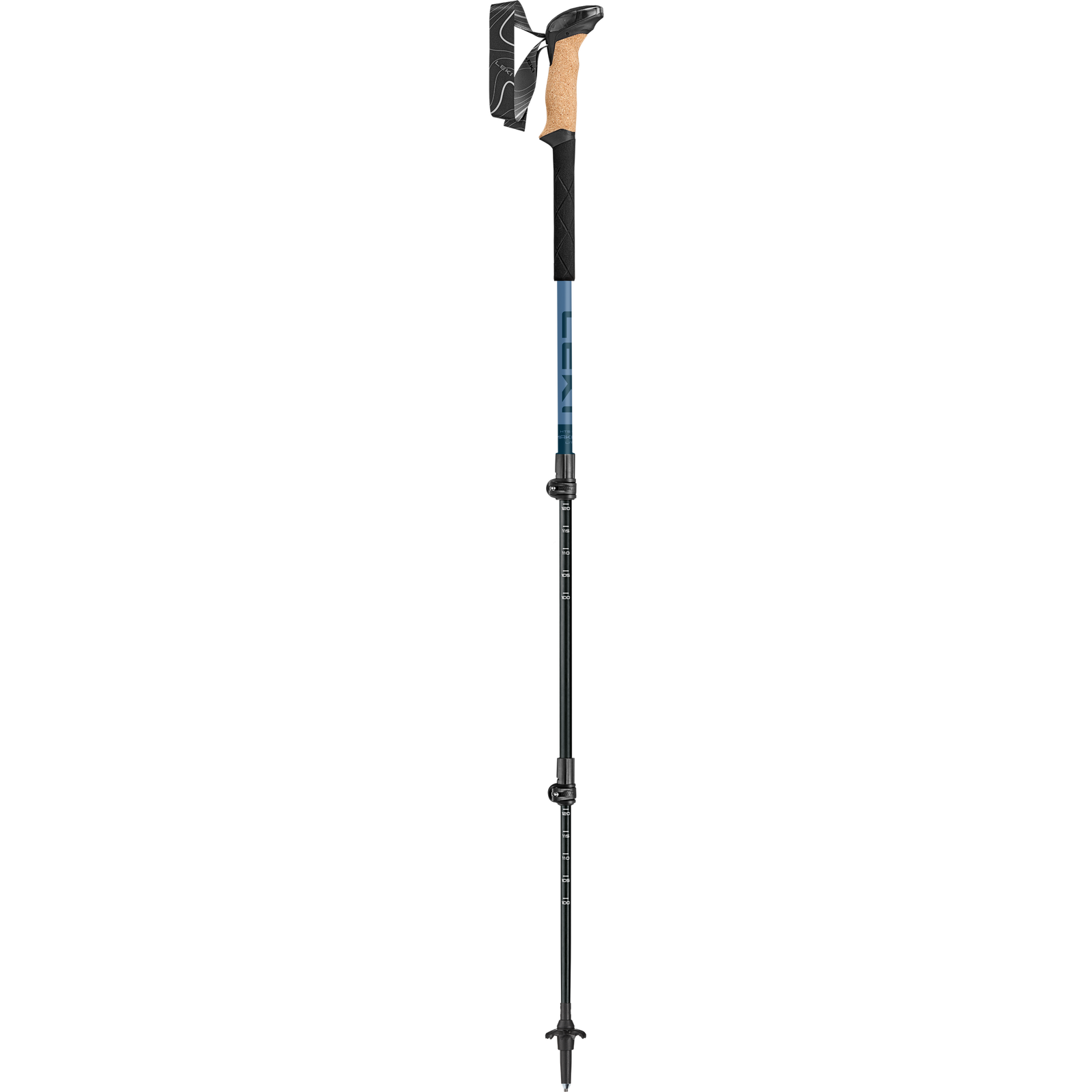 Makalu Cork Lite (Pair) Leki 656210893S Walking Poles 100-135cm / Dark Stone Blue