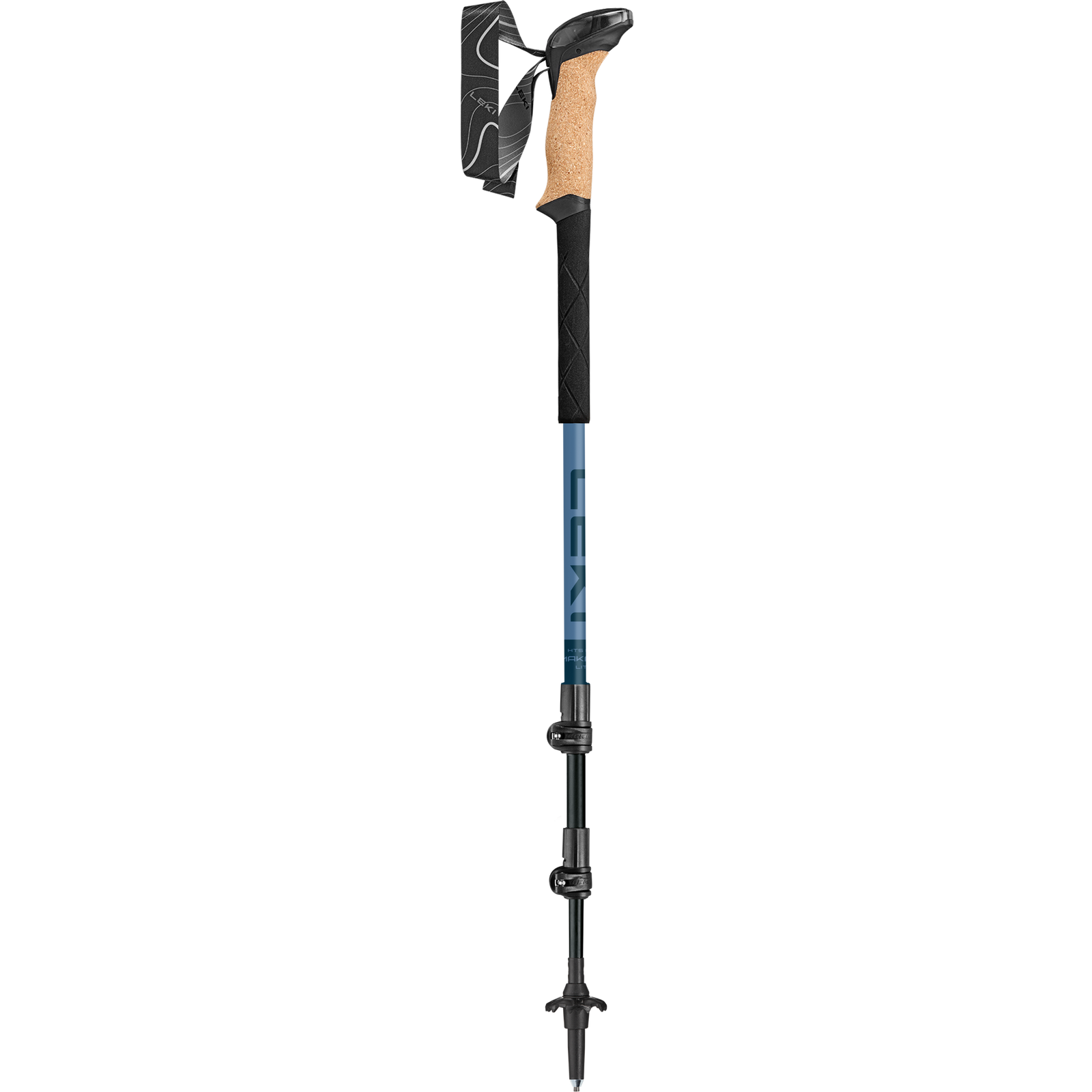 Makalu Cork Lite (Pair) Leki 656210893S Walking Poles 100-135cm / Dark Stone Blue