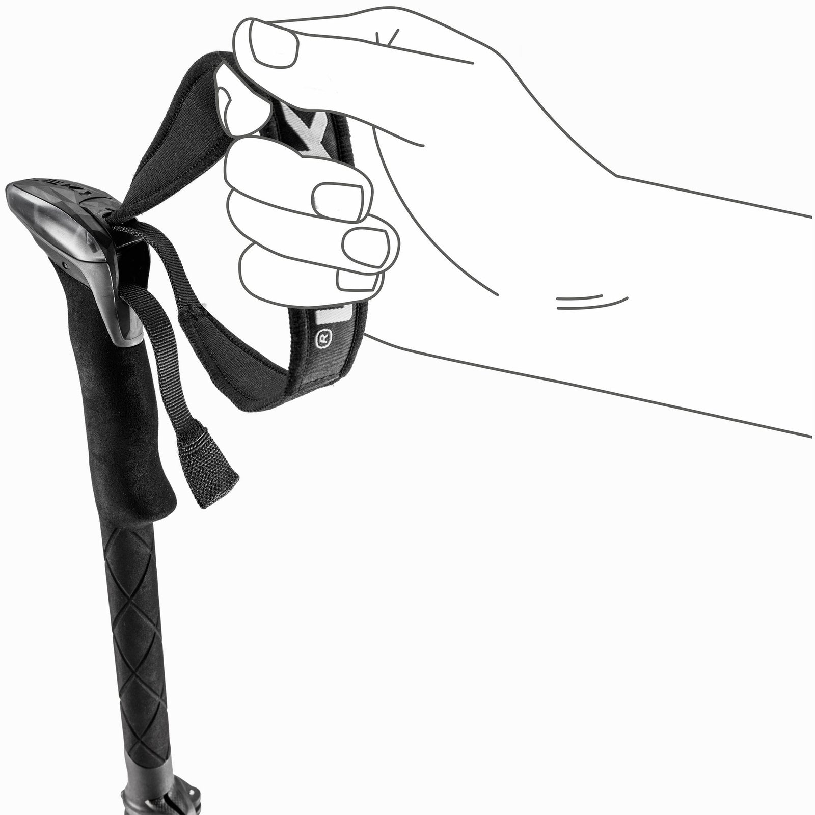 Sherpa FX Carbon Strong (Pair) Leki 65629801 Walking Poles 120 - 140 cm / Black Natural Carbon/Light Anthracite
