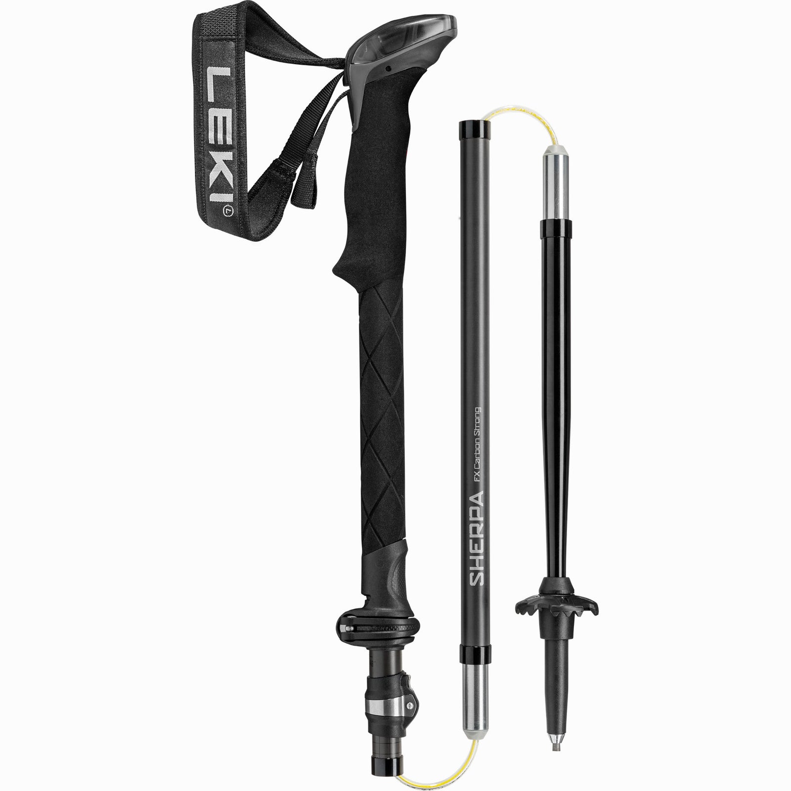 Sherpa FX Carbon Strong (Pair) Leki 65629801 Walking Poles 120 - 140 cm / Black Natural Carbon/Light Anthracite