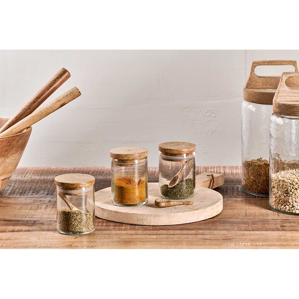 Izaan Spice Jar nkuku IJ0301 Cooking Accessories Set of 3 / Clear