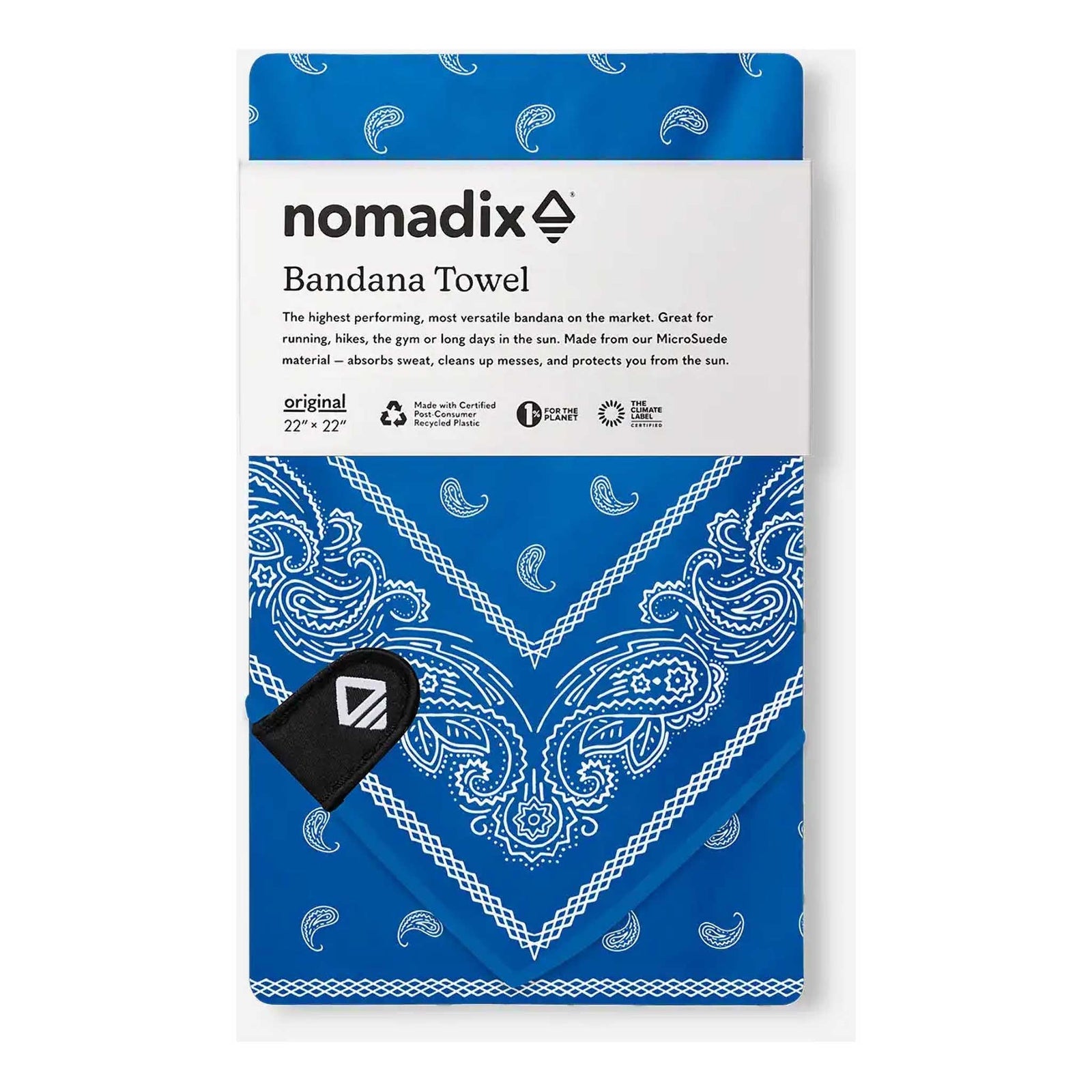 Bandana Towel Nomadix TBN-PAIS-STBU Travel Towels One Size / Paisley Stellar Blue