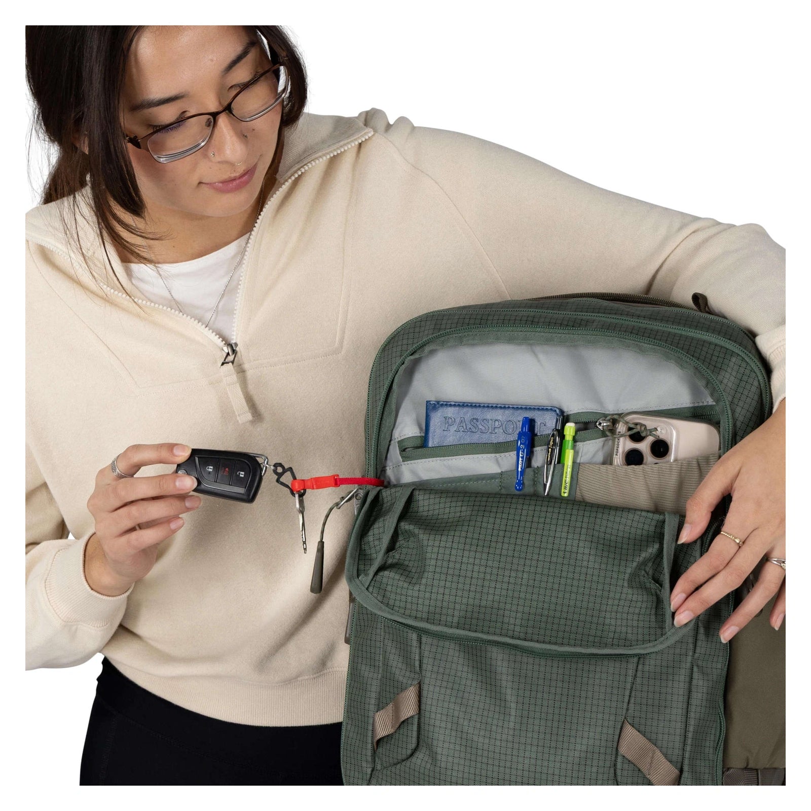 Transporter Travel Pack Osprey 10007723 Backpacks 26-32L / Pine Leaf Green