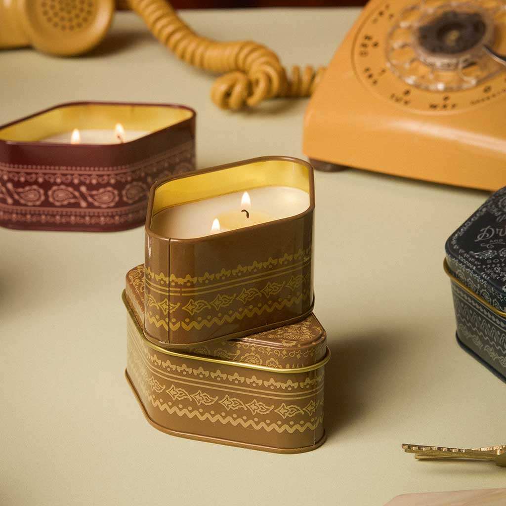 Station Printed Tin | Driftwood & Indigo Paddywax STN0304EU Candles 3.5oz / Indigo