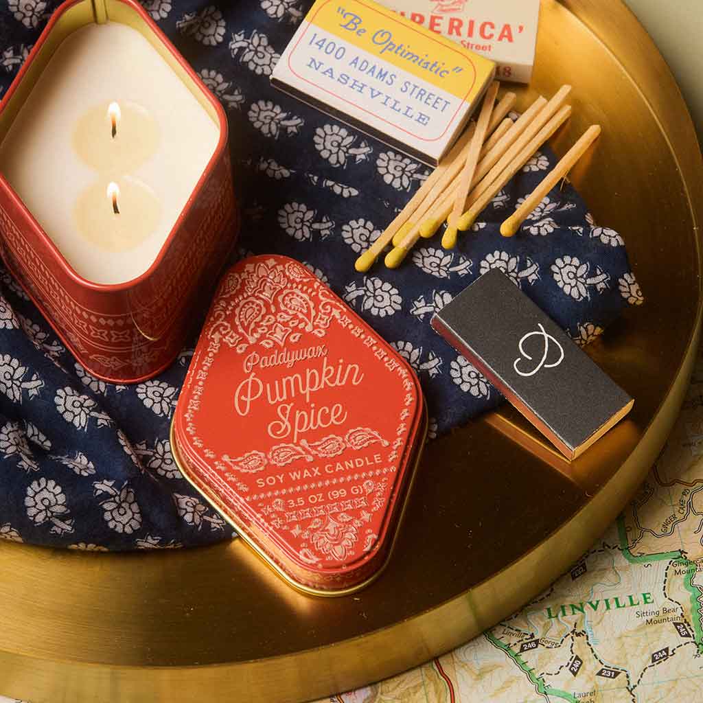 Station Printed Tin | Linen & Orris Paddywax STN0305EU Candles 3.5oz / Brown