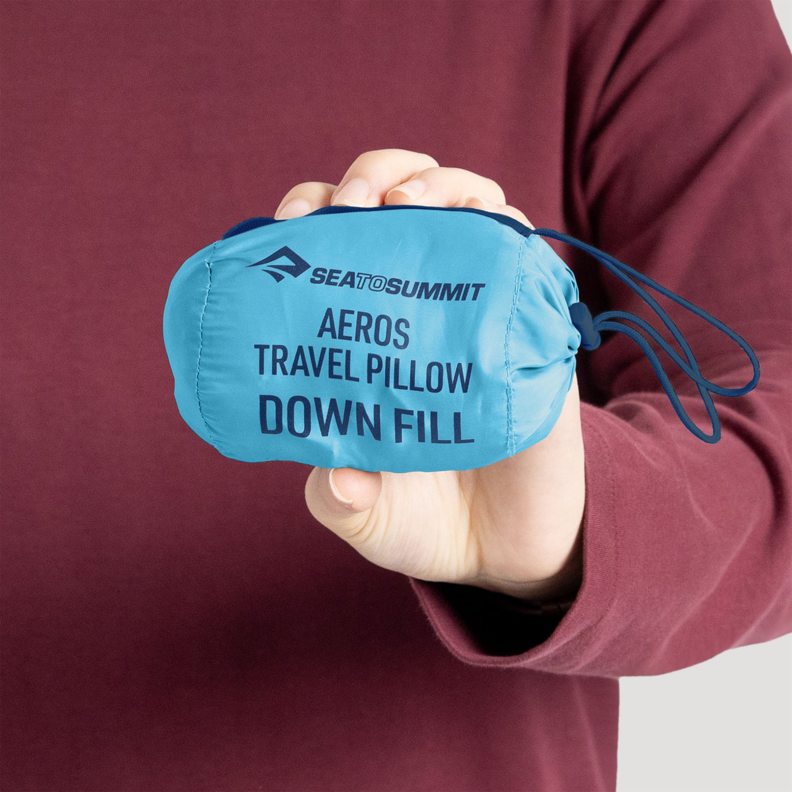 Aeros Down Travel Pillow Sea to Summit 101102 Travel Pillows Regular / Blue Atoll