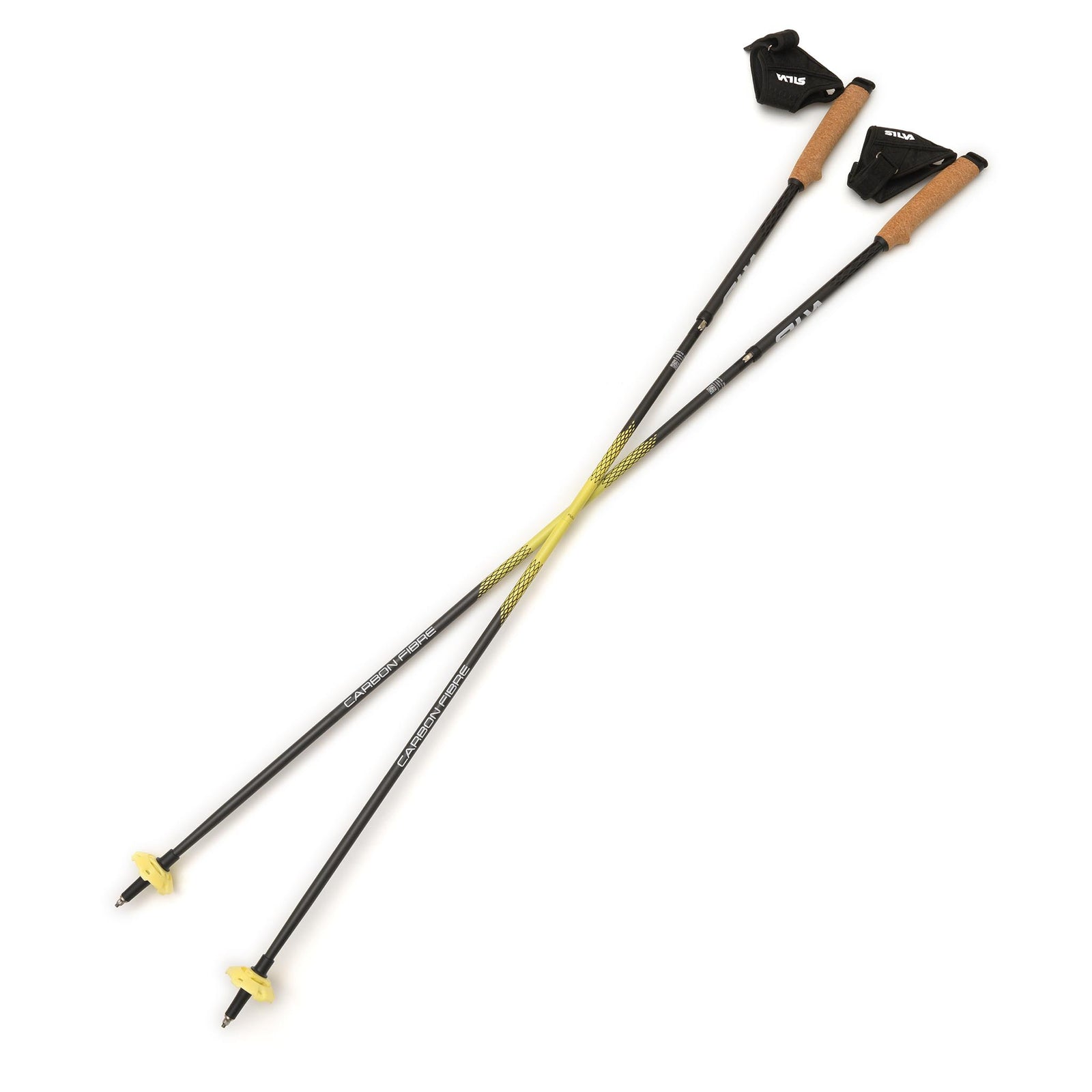 Running Poles Carbon Z | Fixed | 115cm Silva 38606 Walking Poles 115cm / Black/Yellow