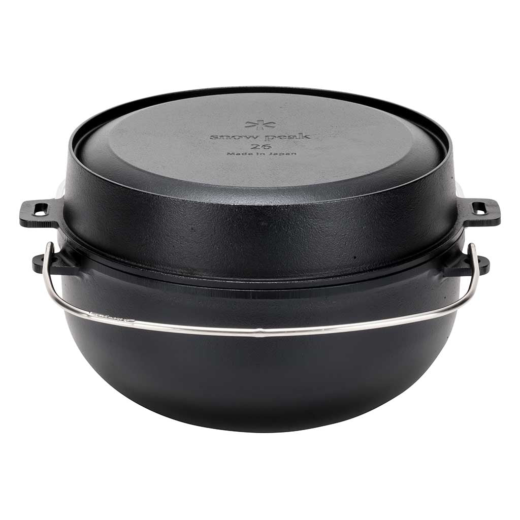Cast Iron Oven 26cm Snow Peak CS-520 Dutch Ovens 26cm / Black