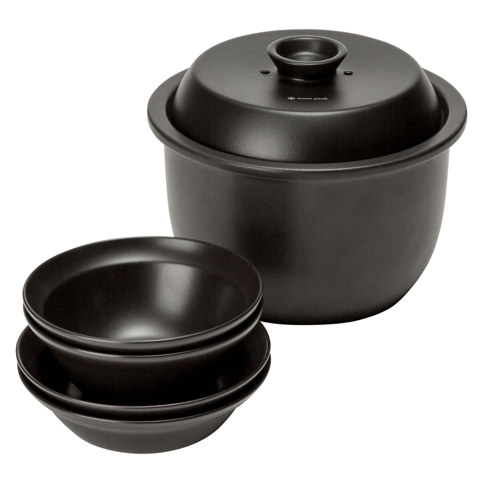 Earthen Pot Zen Snow Peak CS-580 Pot Sets One Size / Black
