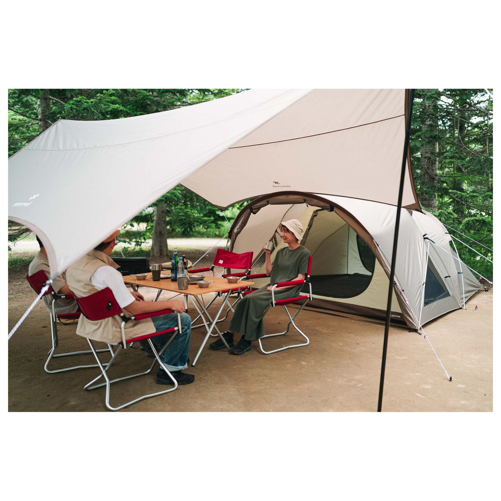 Land Nest Tent & Tarp Set Snow Peak SET-260 Tents 4P / Taupe