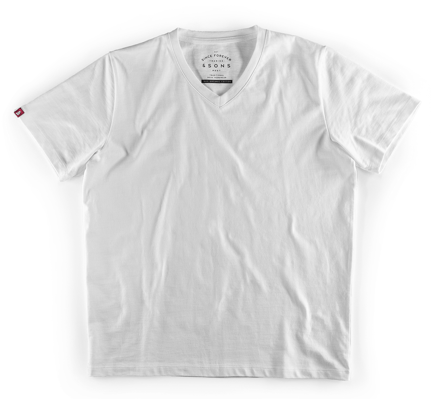 Classic White V-Neck T-Shirt &SONS Men's Tees