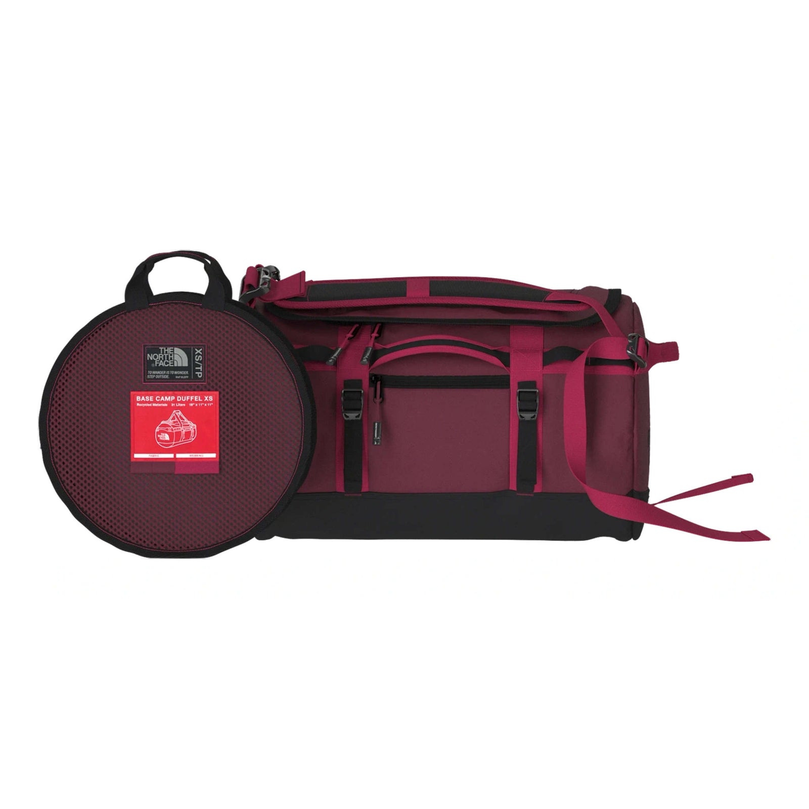 Base Camp Duffle - XS The North Face NF0A52SSWZ9-OS Duffle Bags 31L / Burgundy Crush/TNF Black/Lali Guran