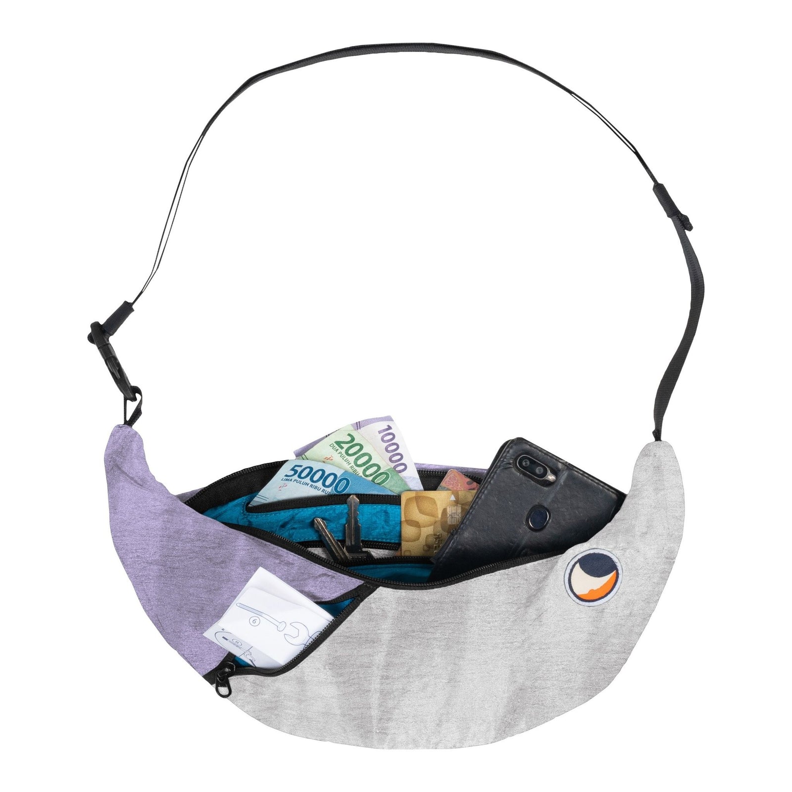 Sling Bag Original Ticket To The Moon TMSLB0219 Sling Bags One Size / Light Grey/Light Purple