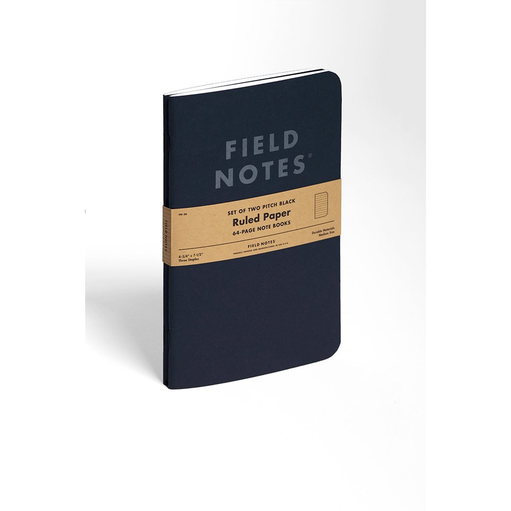 Note Book | Ruled | 2-Pack Field Notes FN-36 Notebooks 2 Pack / Black