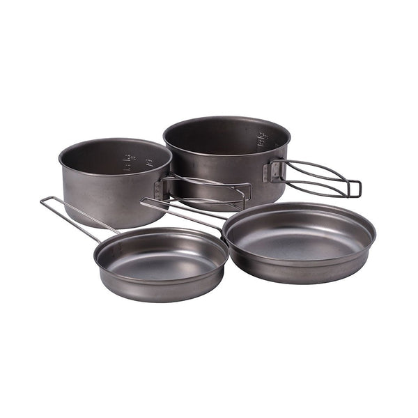 Titanium Multi Compact Cooker Set Snow Peak SCS-020T Cookware Double / Titanium