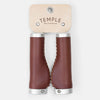 Ergonomic Leather Grips Temple Cycles TS-ERGRIP-DB Grips One Size / Dark Brown