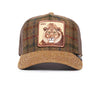 Moon Lion Plaid Trucker Hat