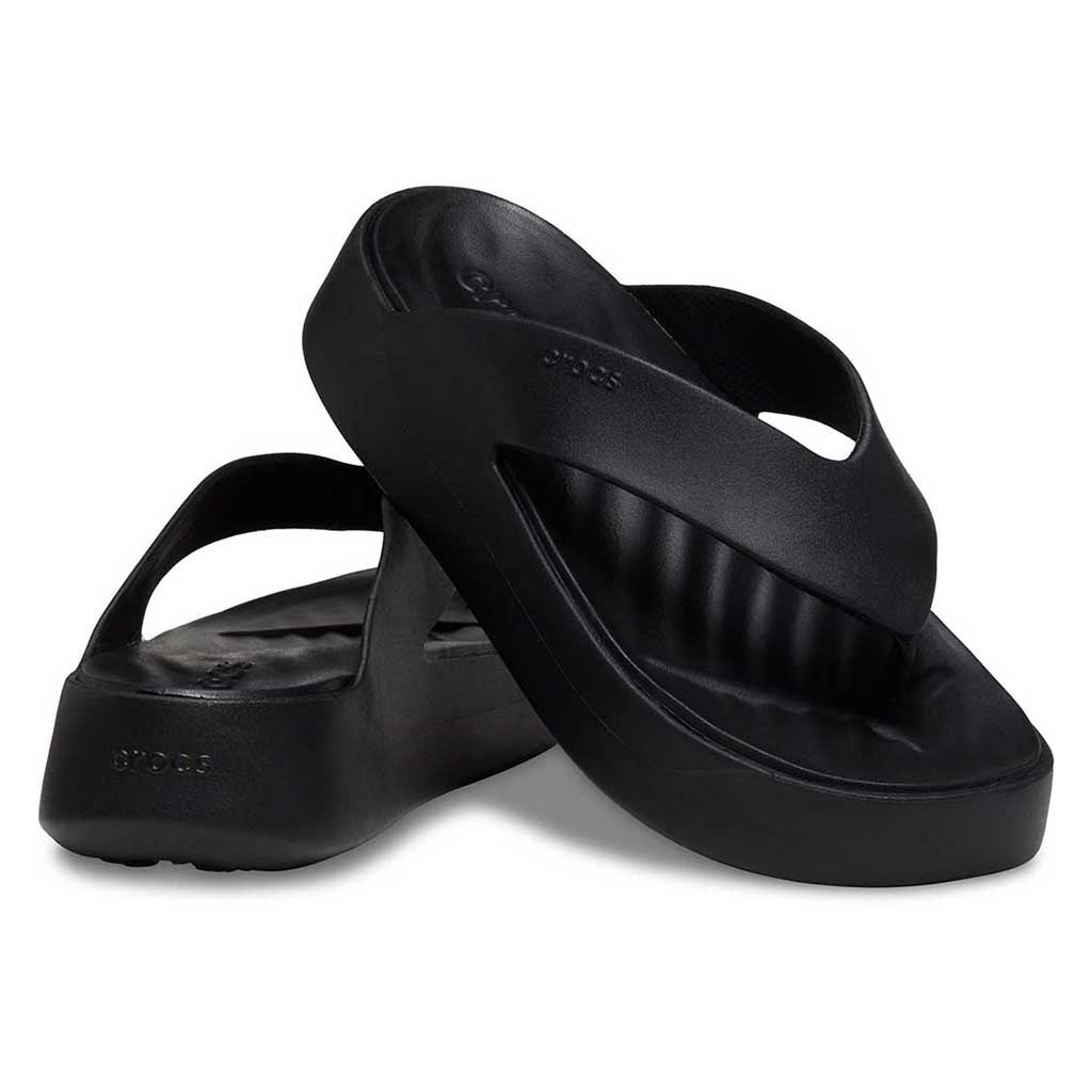 Crocs | Getaway Platform Flip | Comfy Flip Flops | Black | WildBounds