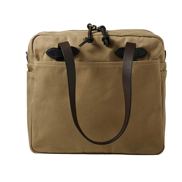 Rugged Twill Tote Bag with Zipper