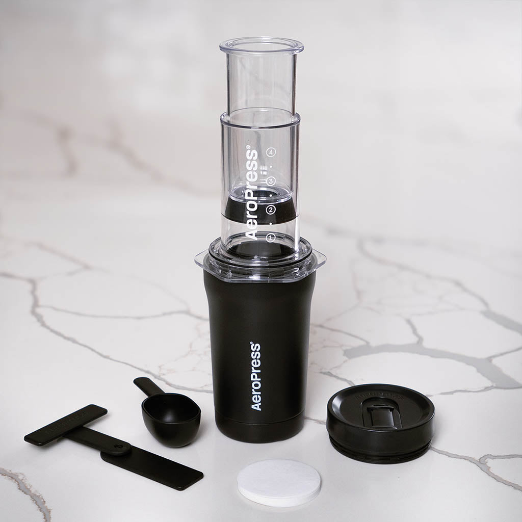 AeroPress GO Plus Travel Coffee Press AeroPress 15PLBK05 Coffee Makers One Size / Black
