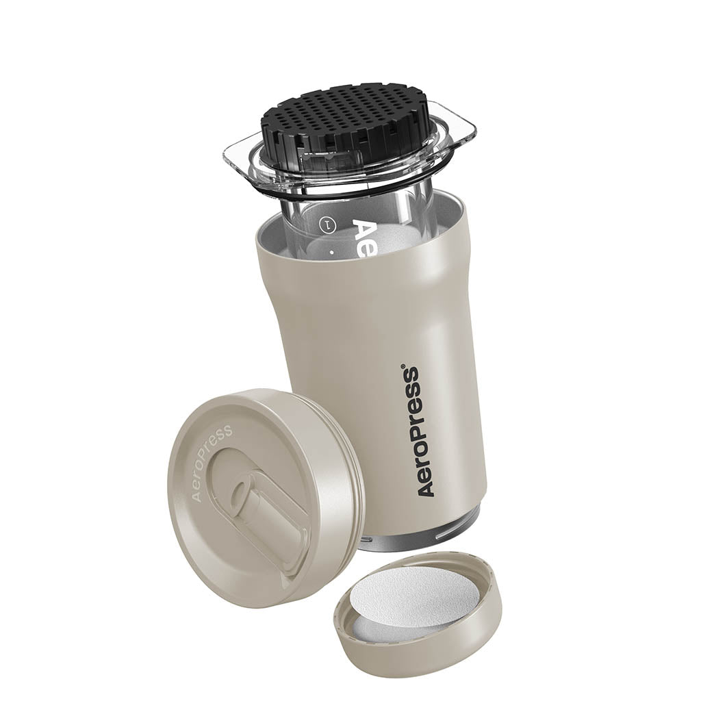 AeroPress GO Plus Travel Coffee Press AeroPress 15PLCR05 Coffee Makers One Size / Cream