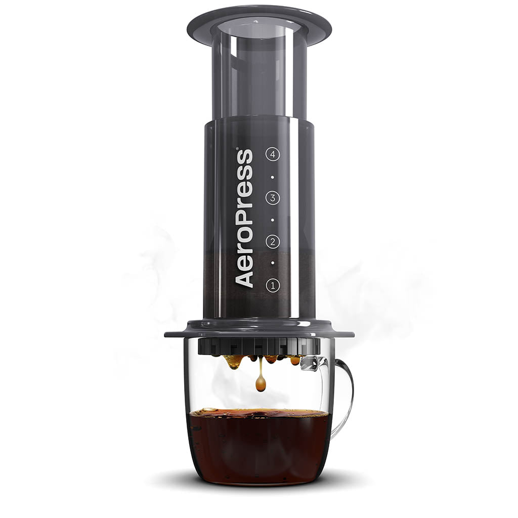 The AeroPress Original coffee maker.